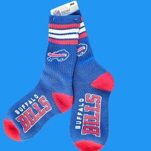 NFL TEAM APPAREL BUFFALO BILLS STRIPE DEUCE SOXS - SIZE MEDIUM